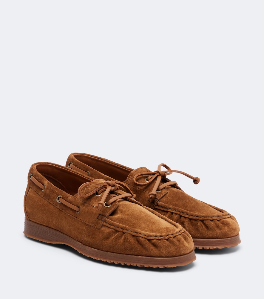Bootsschuhe aus Veloursleder