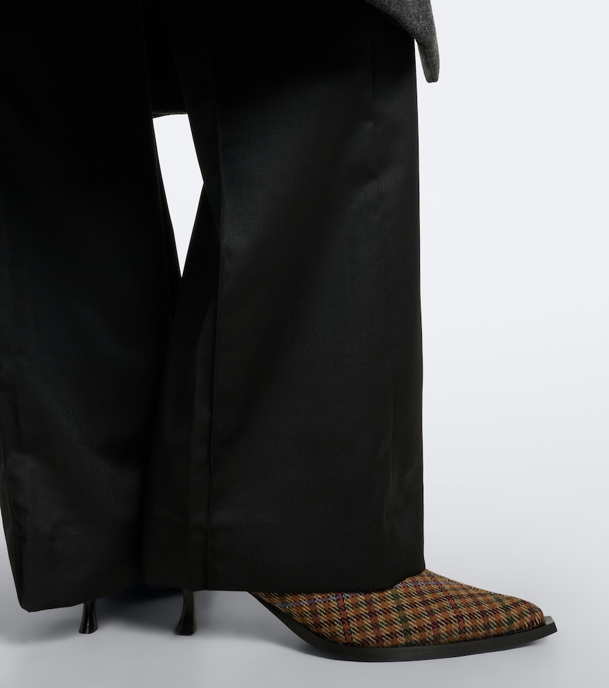 Anna Checked Ankle Boots