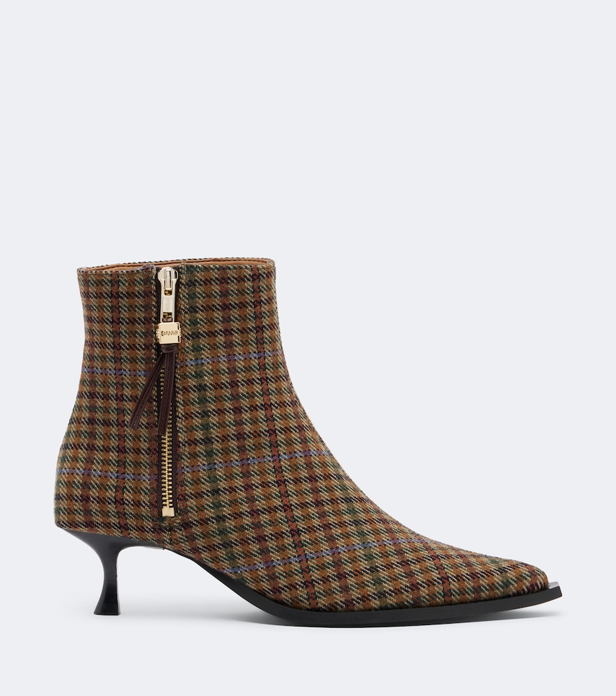 Anna Checked Ankle Boots