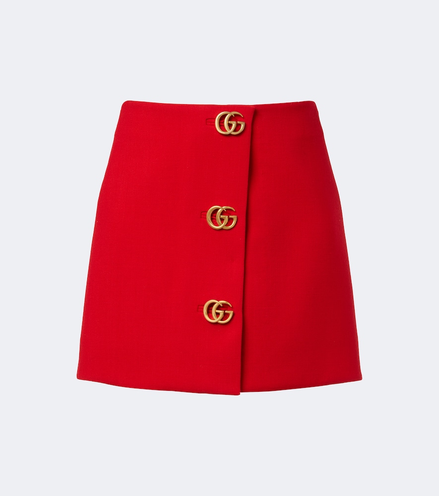 Gucci Mini-jupe Double G en crpe de laine 1100 €