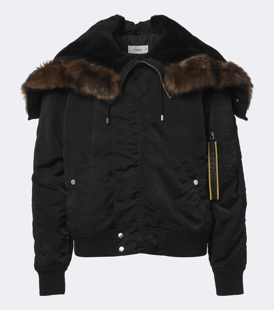 Fendi Giacca blouson in tessuto tecnico