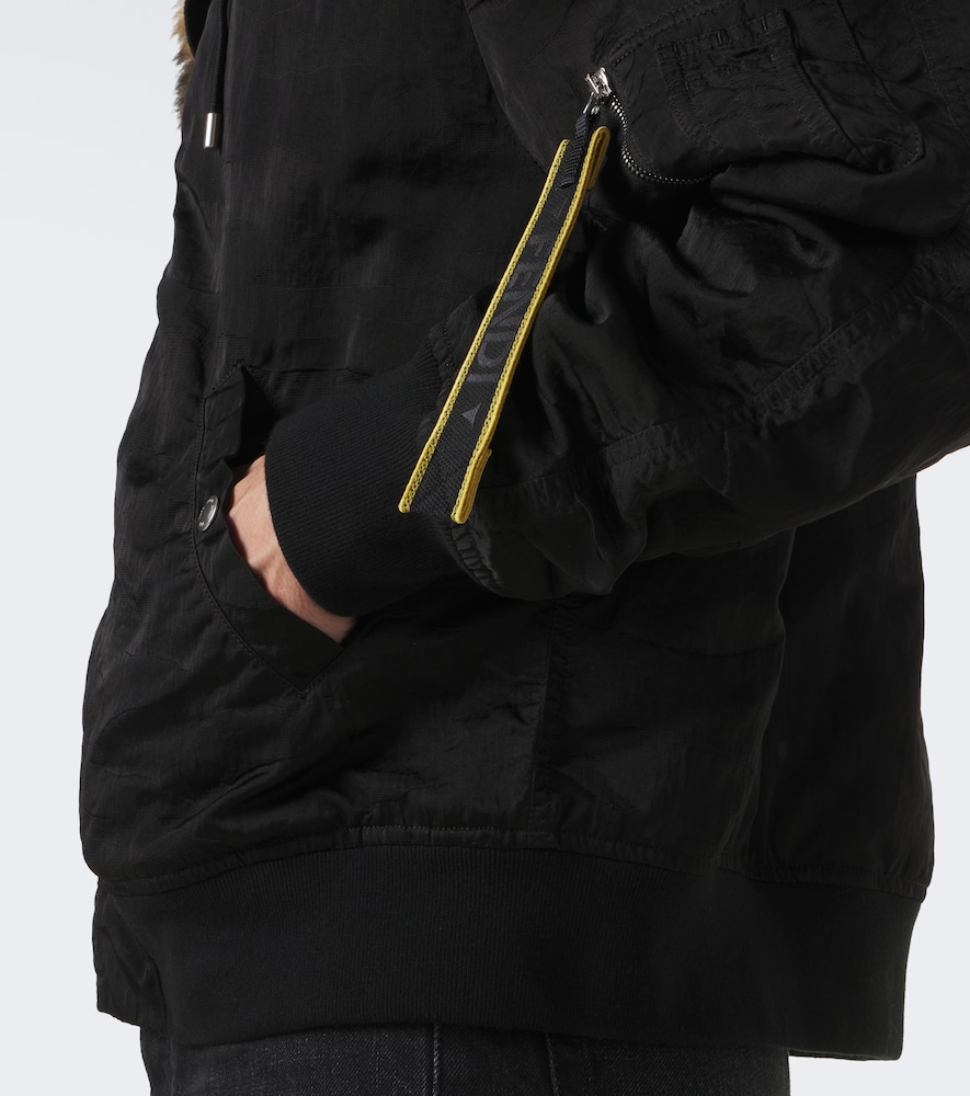 Shearling-Trimmed Technical Blouson Jacket