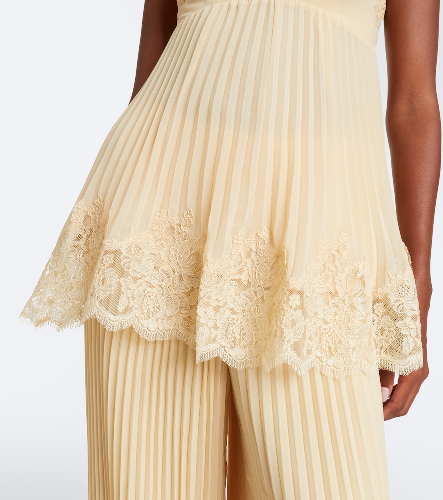 Lace-Trimmed Chiffon Camisole