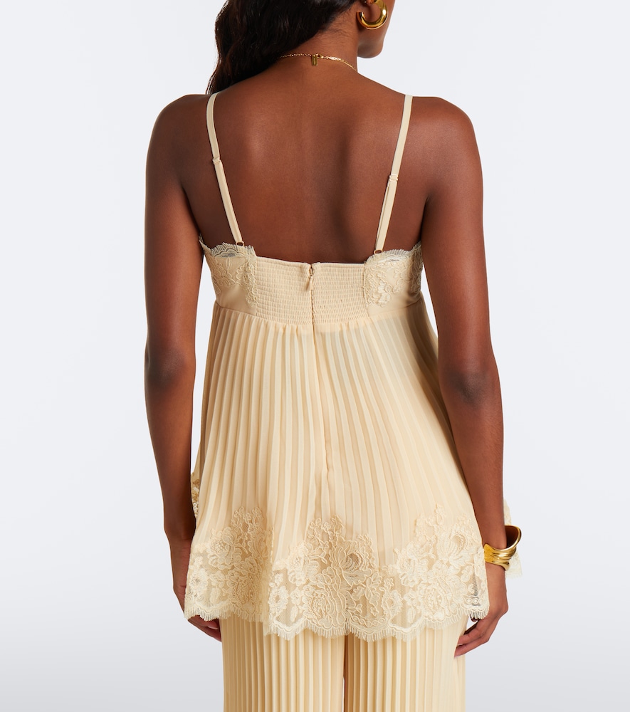 Lace-Trimmed Chiffon Camisole