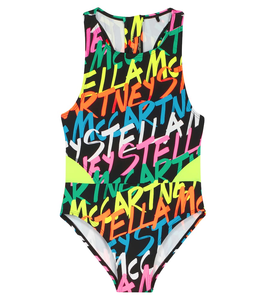 Stella McCartney Kids Printed racerback swimsuit
