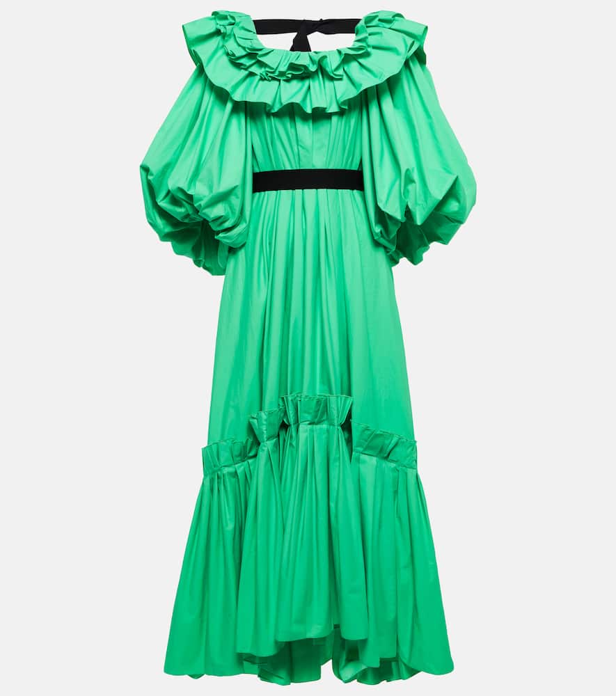 Roksanda Zahara pleated cotton maxi dress