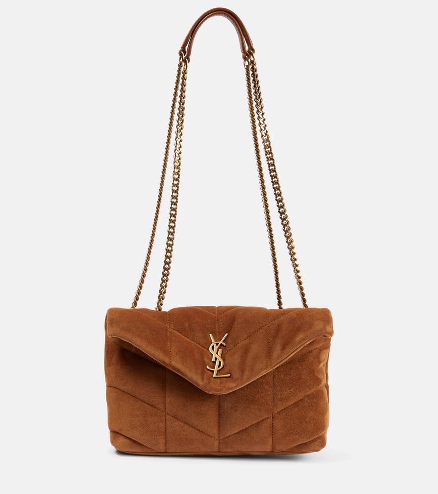 Saint Laurent Puffer Toy Mini suede shoulder bag
