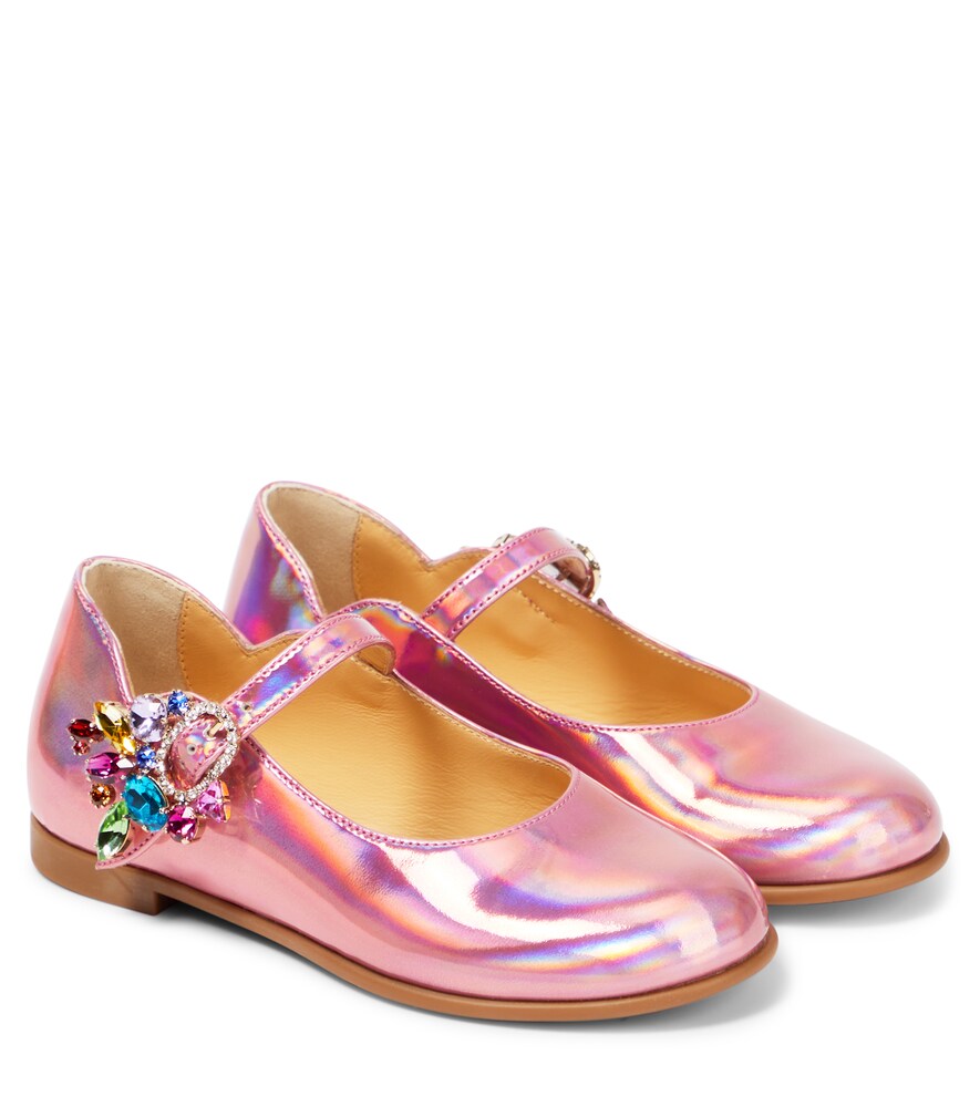 Christian Louboutin Christian Louboutin Kids Melodie Queenie leather ballet flats　Christian Louboutin キッズ メロディクイニー レザー バレエ フラット