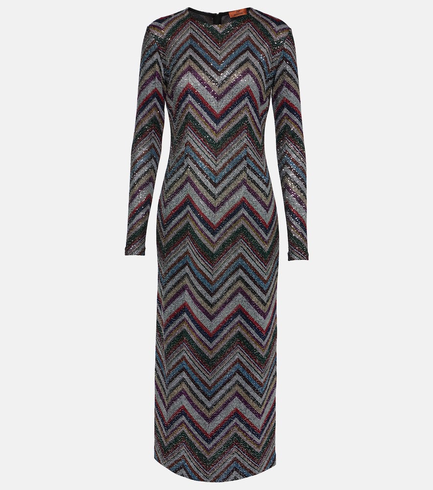 Missoni Zig Zag sequined midi dress
