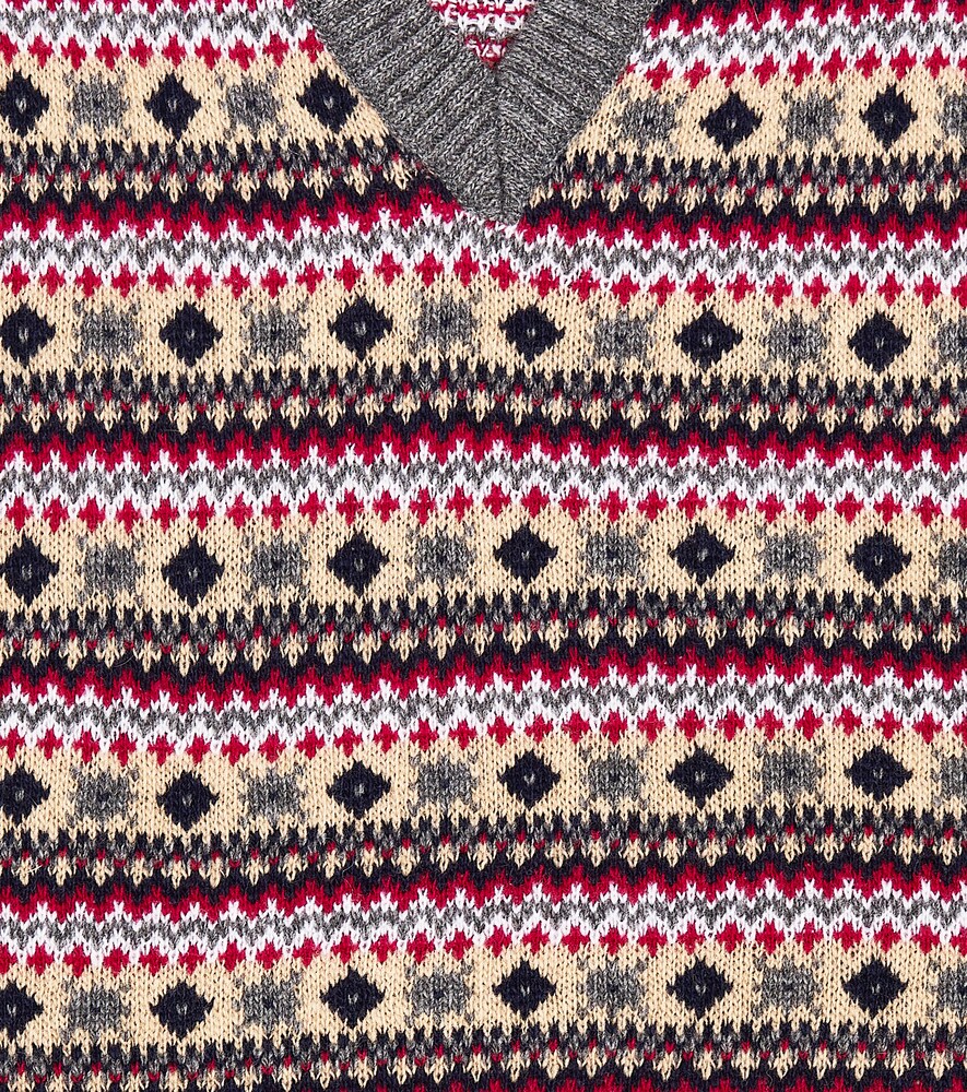  La Coqueta La Coqueta Cacia Fair Isle Wool-blend Sweater Vest 