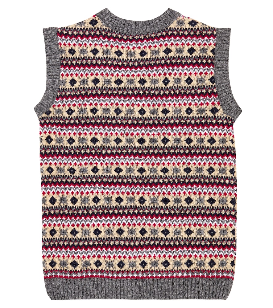  La Coqueta La Coqueta Cacia Fair Isle Wool-blend Sweater Vest 