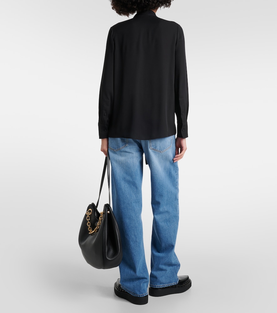 Valentino Valentino Tie-neck Silk Georgette Blouse 