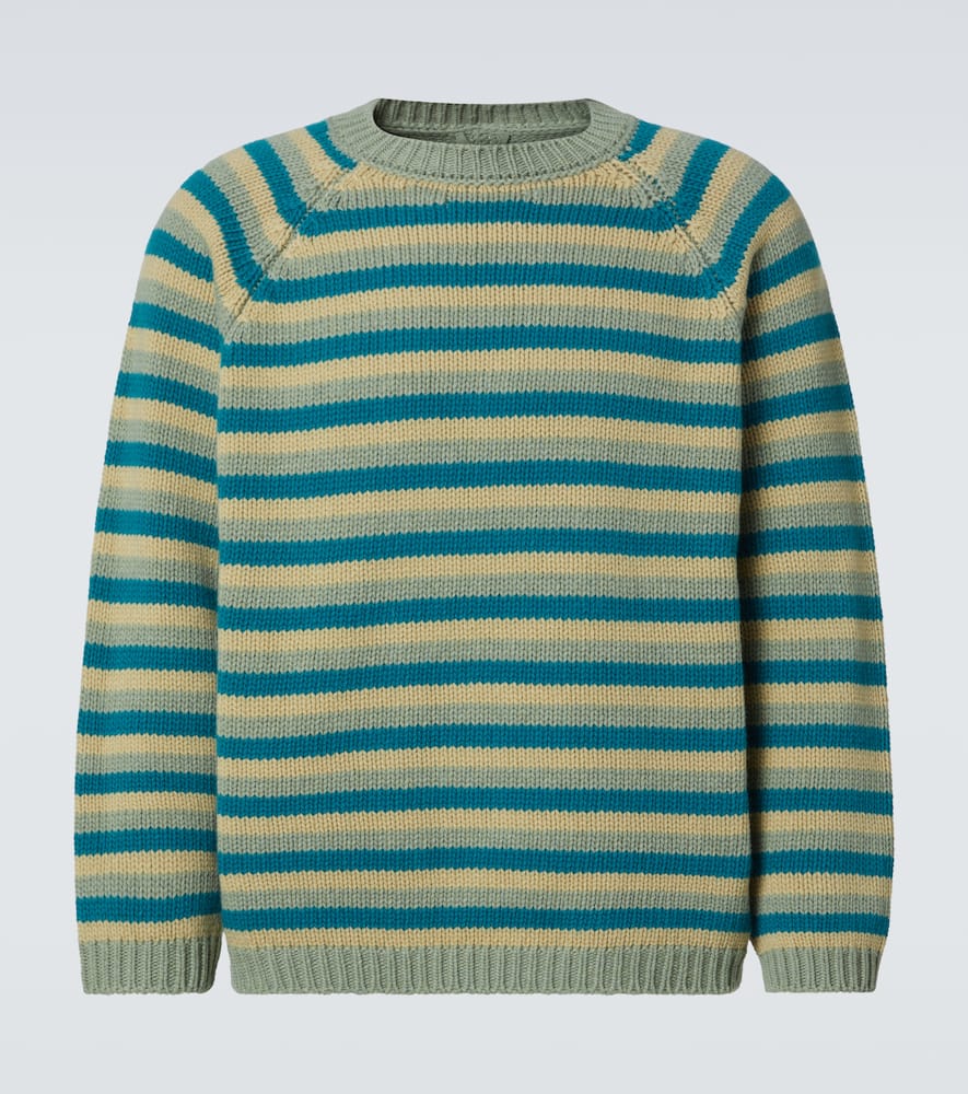 BODE MOSSY GLEN STRIPED WOOL SWEATER