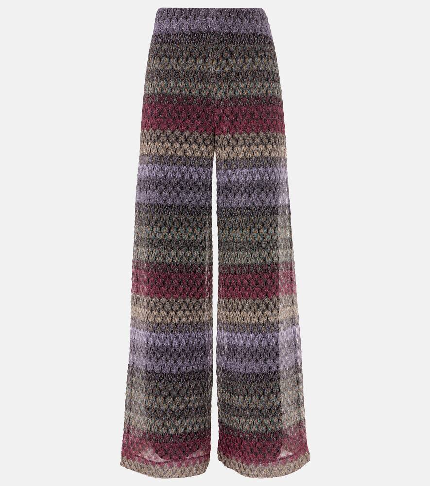Missoni Striped metallic wide-leg pants