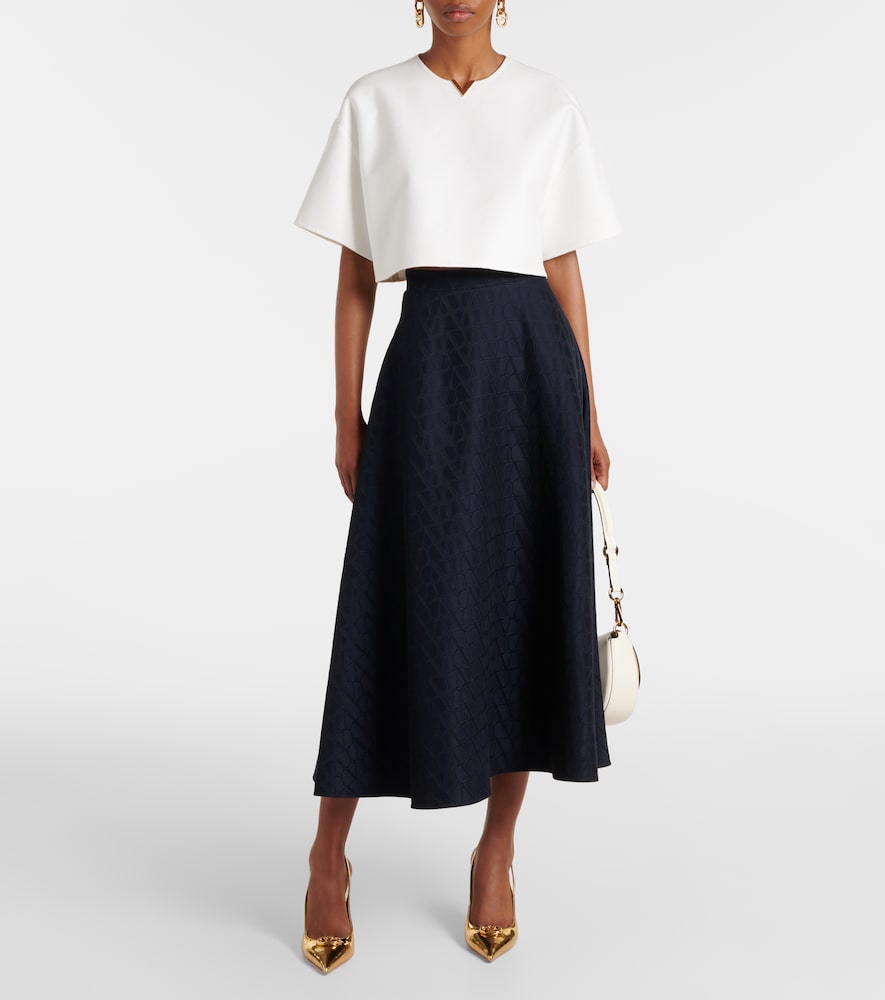 Valentino Toile Iconographe Crepe Couture midi skirt