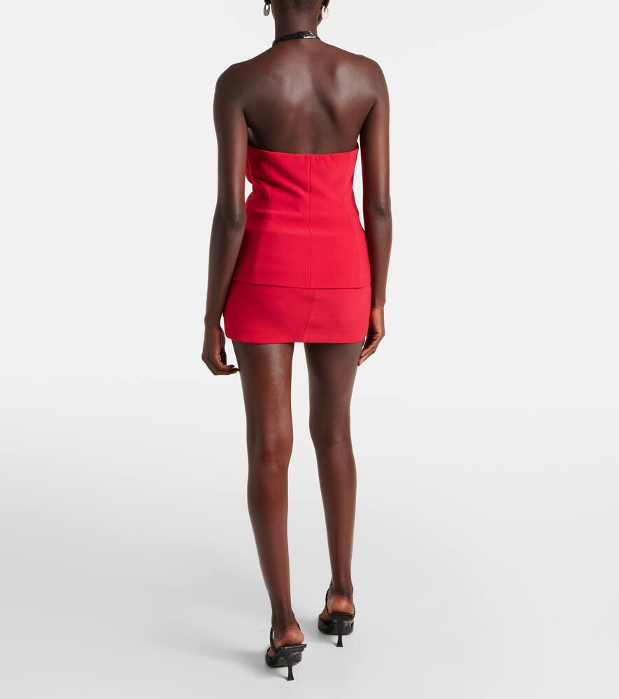 Attico Halterneck Top In Red