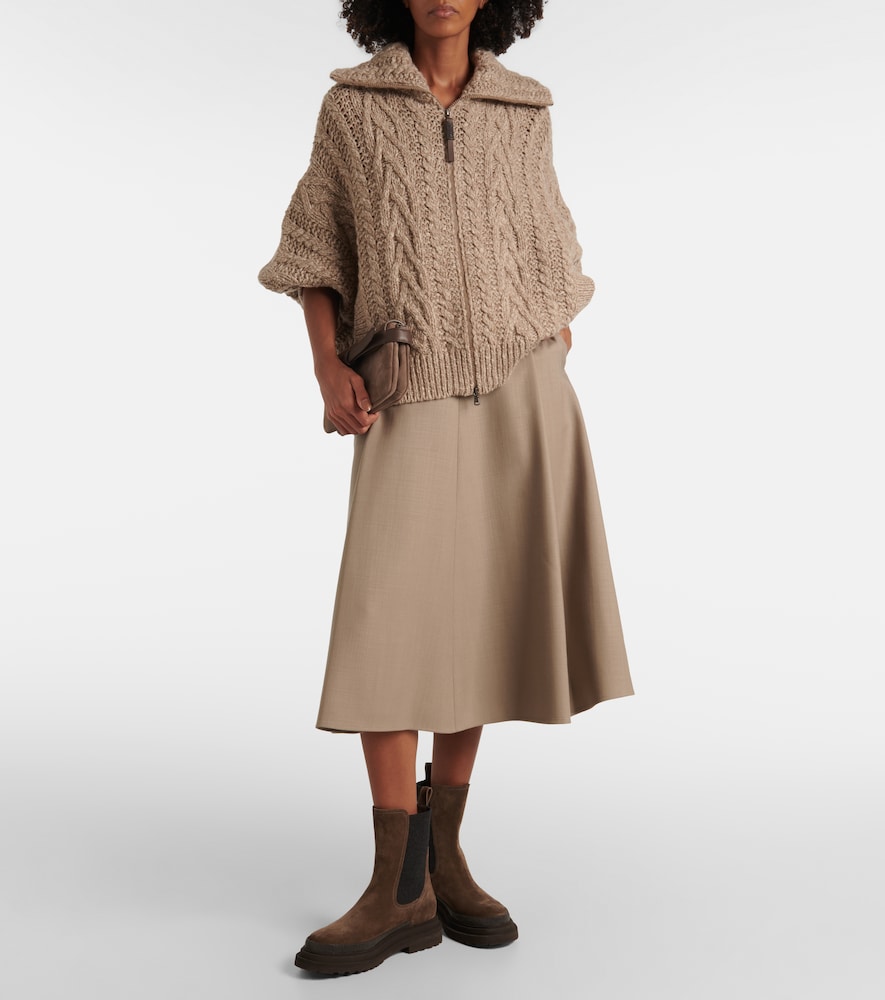  Brunello Cucinelli Brunello Cucinelli Wool Midi Skirt 
