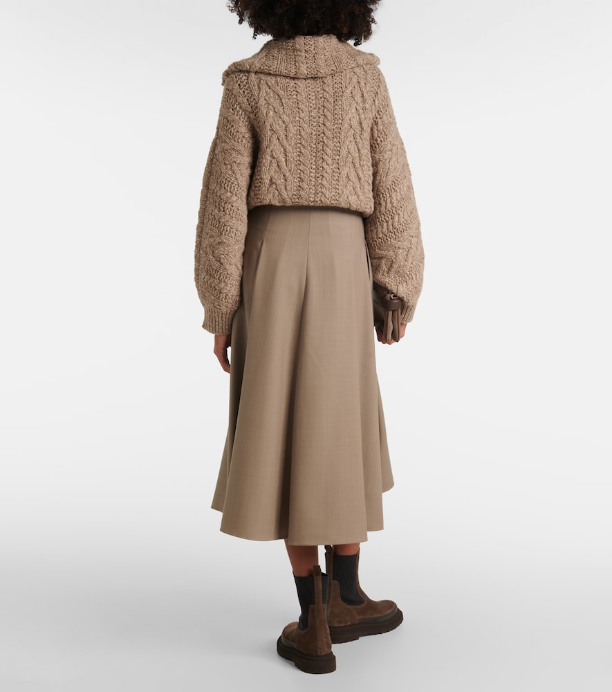  Brunello Cucinelli Brunello Cucinelli Wool Midi Skirt 