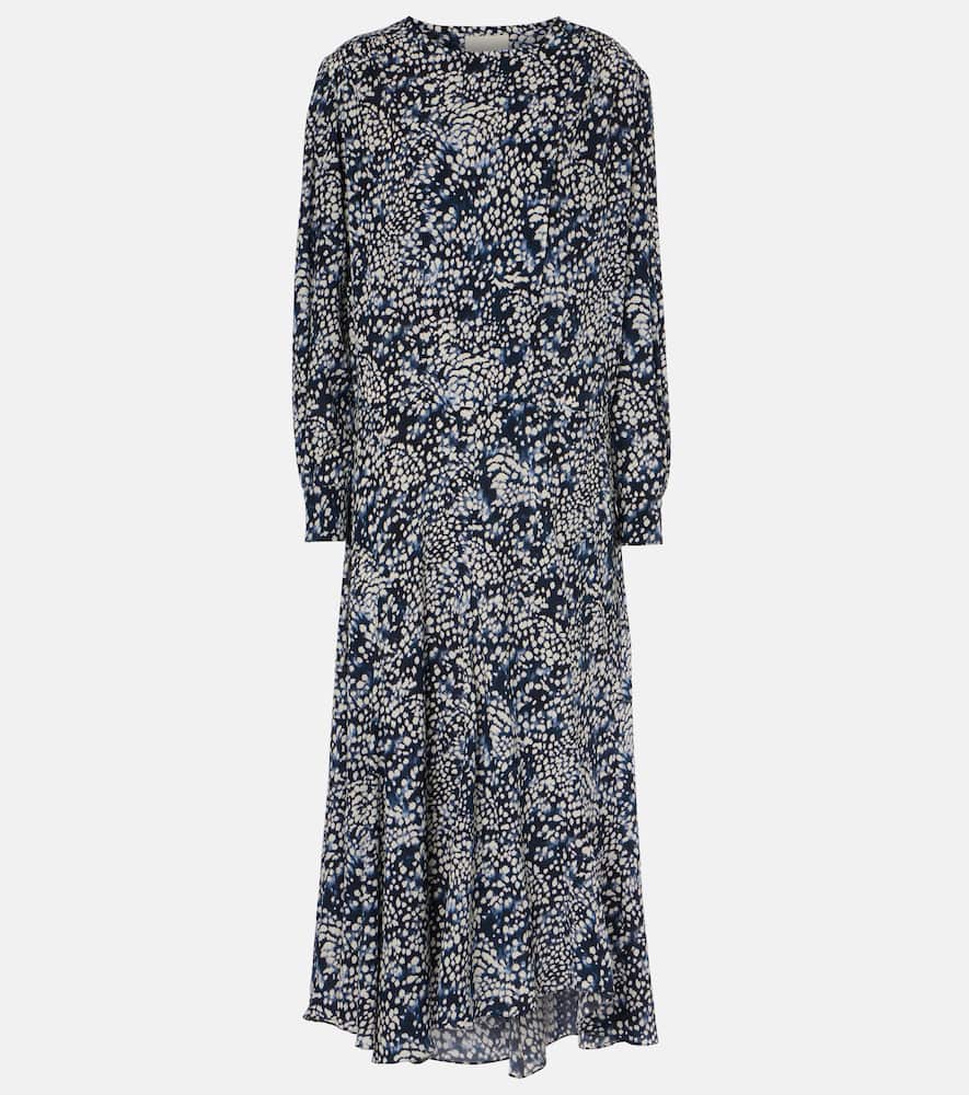 Hanane ruffled printed silk-blend maxi dress