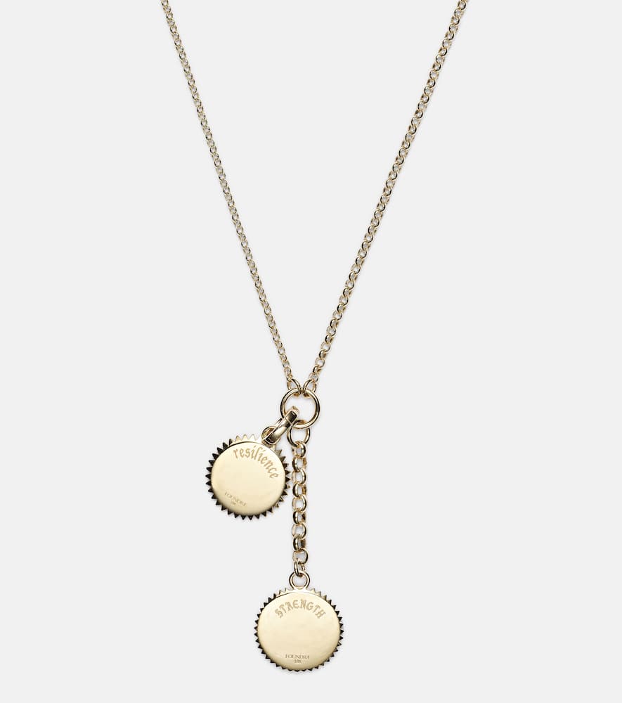 Foundrae Strength Resilience 18kt Gold Chain Necklace With Diamonds In Gold