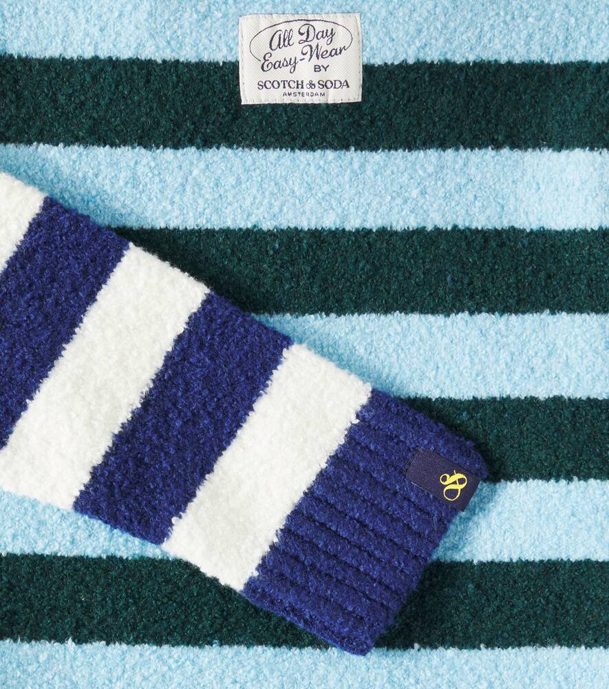SCOTCH & SODA STRIPED COTTON-BLEND SWEATER