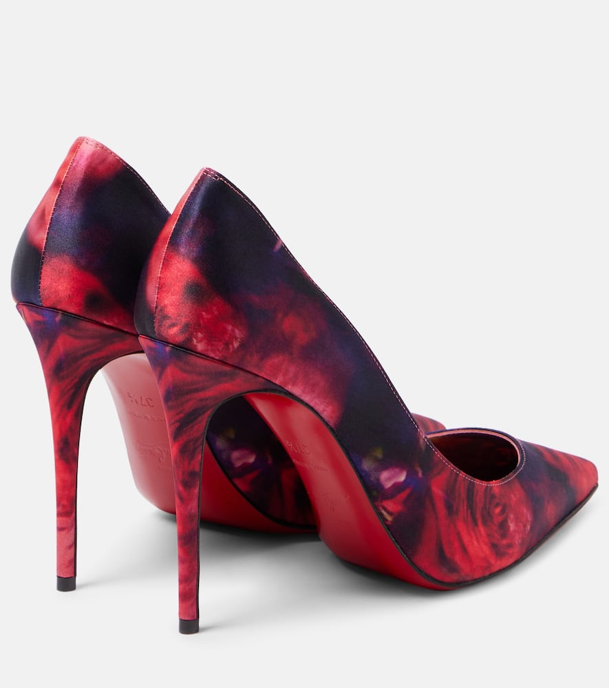 Christian Louboutin Kate 100 Crepe Satin Pumps In Multicoloured