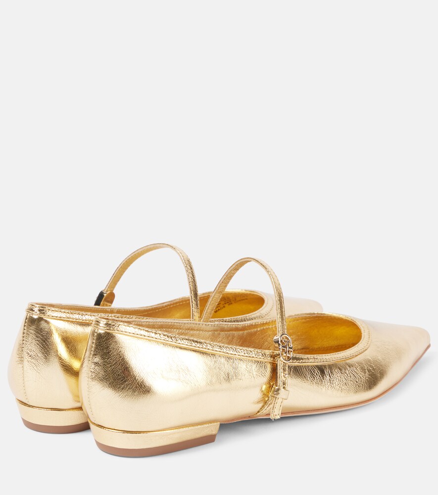  Tory Burch Tory Burch Metallic Leather Mary Jane Flats 