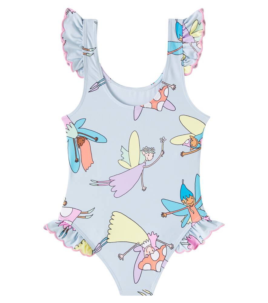 Stella Mccartney Printed Swimsuit In Blue