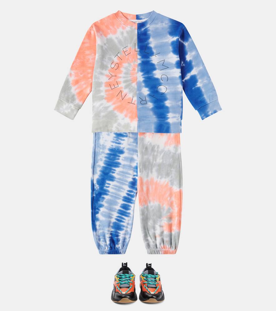 Stella Mccartney Tie-dye Cotton Sweatshirt And Sweatpants Set In Multicoloured