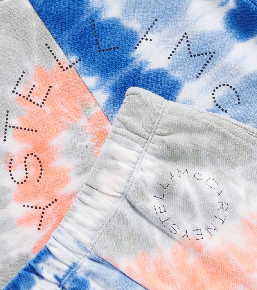 Stella Mccartney Tie-dye Cotton Sweatshirt And Sweatpants Set In Multicoloured