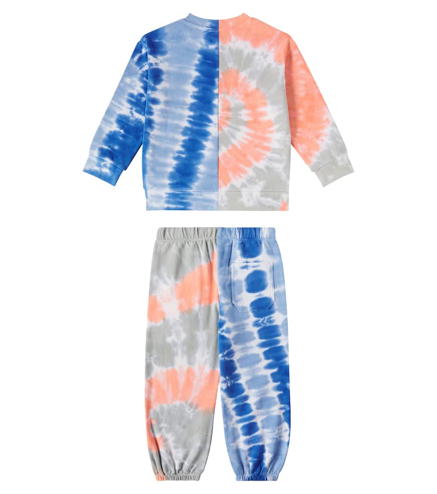 Stella Mccartney Tie-dye Cotton Sweatshirt And Sweatpants Set In Multicoloured