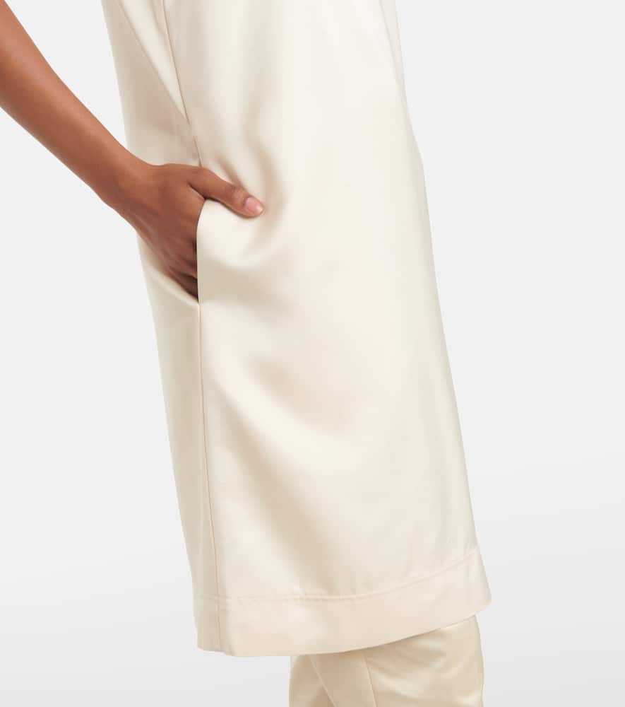 Totême Satin Minidress In White