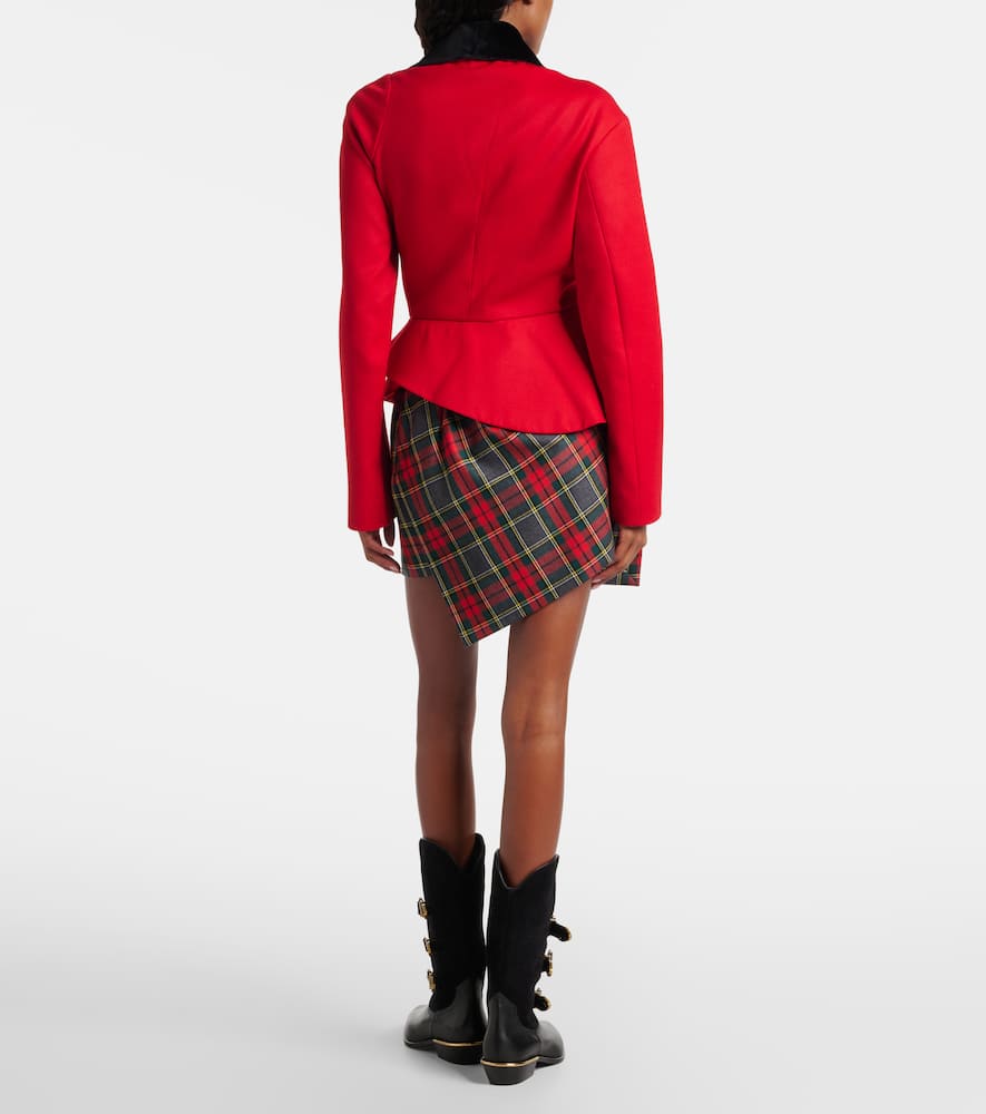 Vivienne Westwood Stormy Asymmetric Virgin Wool Jacket In Red