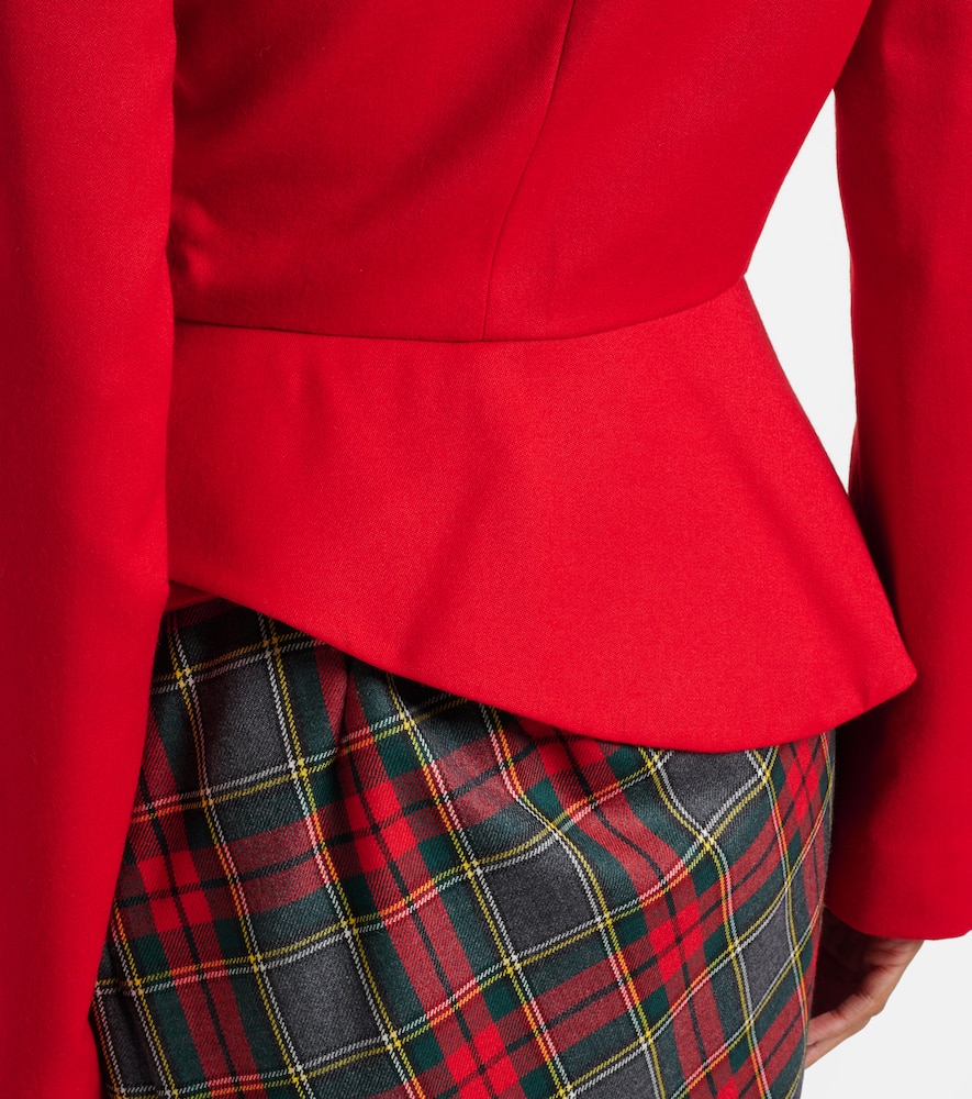 Vivienne Westwood Stormy Asymmetric Virgin Wool Jacket In Red