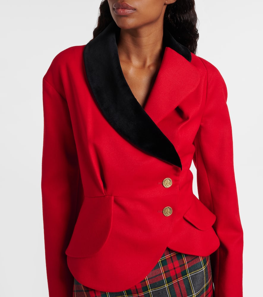 Vivienne Westwood Stormy Asymmetric Virgin Wool Jacket In Red