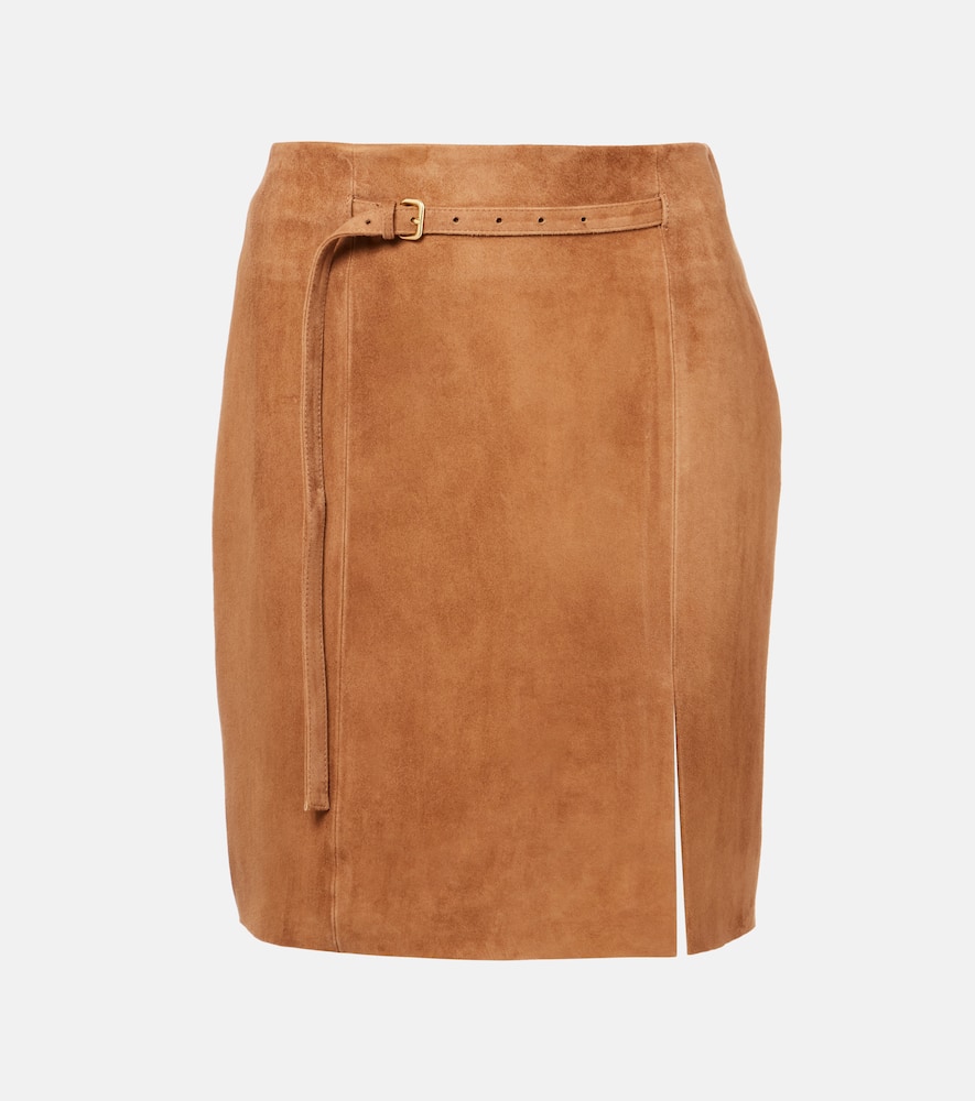 Suede miniskirt