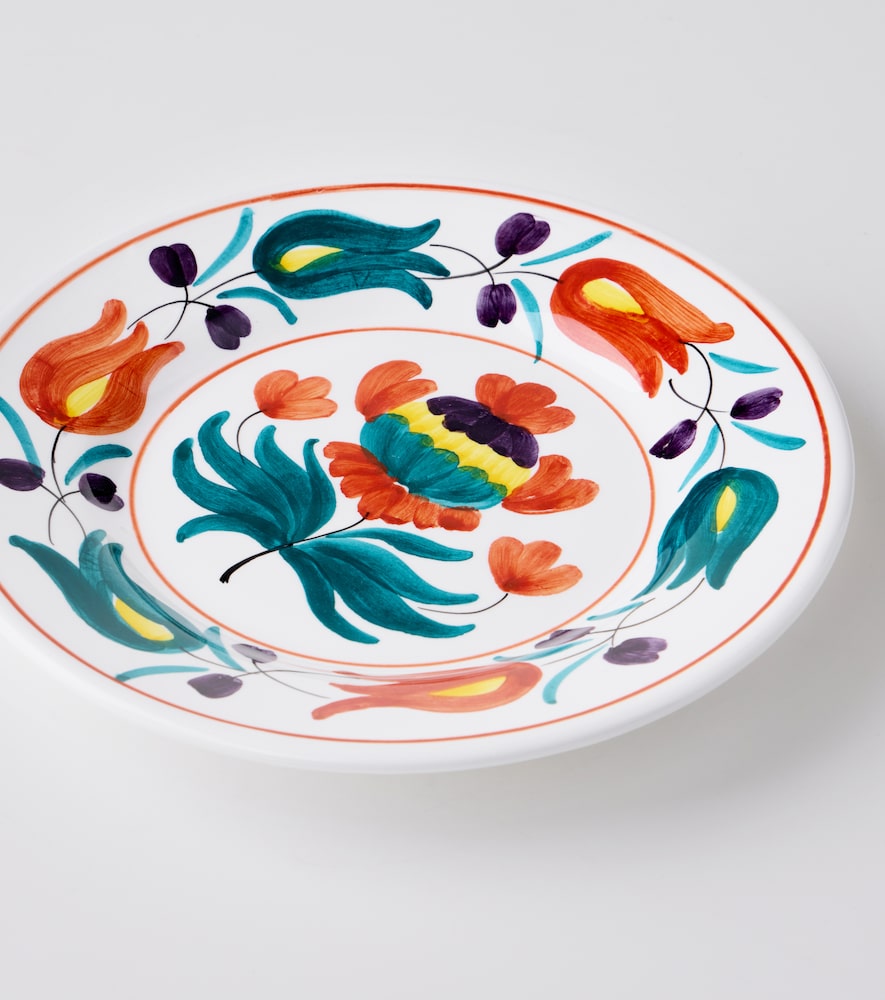  Cabana Cabana Lia Floral Ceramic Dessert Plate 