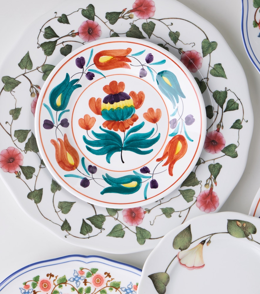  Cabana Cabana Lia Floral Ceramic Dessert Plate 