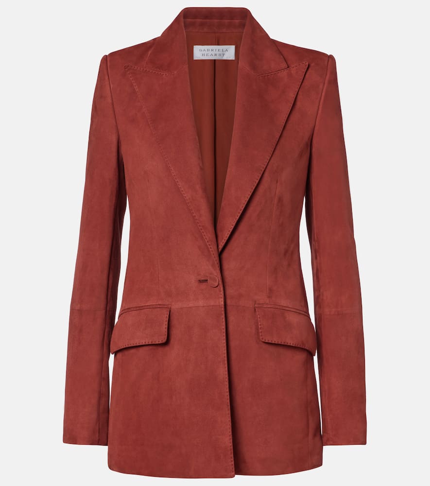 Gabriela Hearst Leiva Suede Blazer In Brown