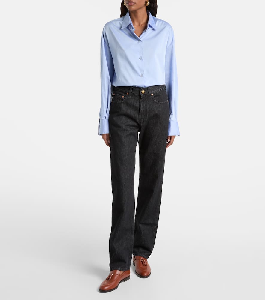 Blazé Milano Paso High-rise Straight Jeans In Black