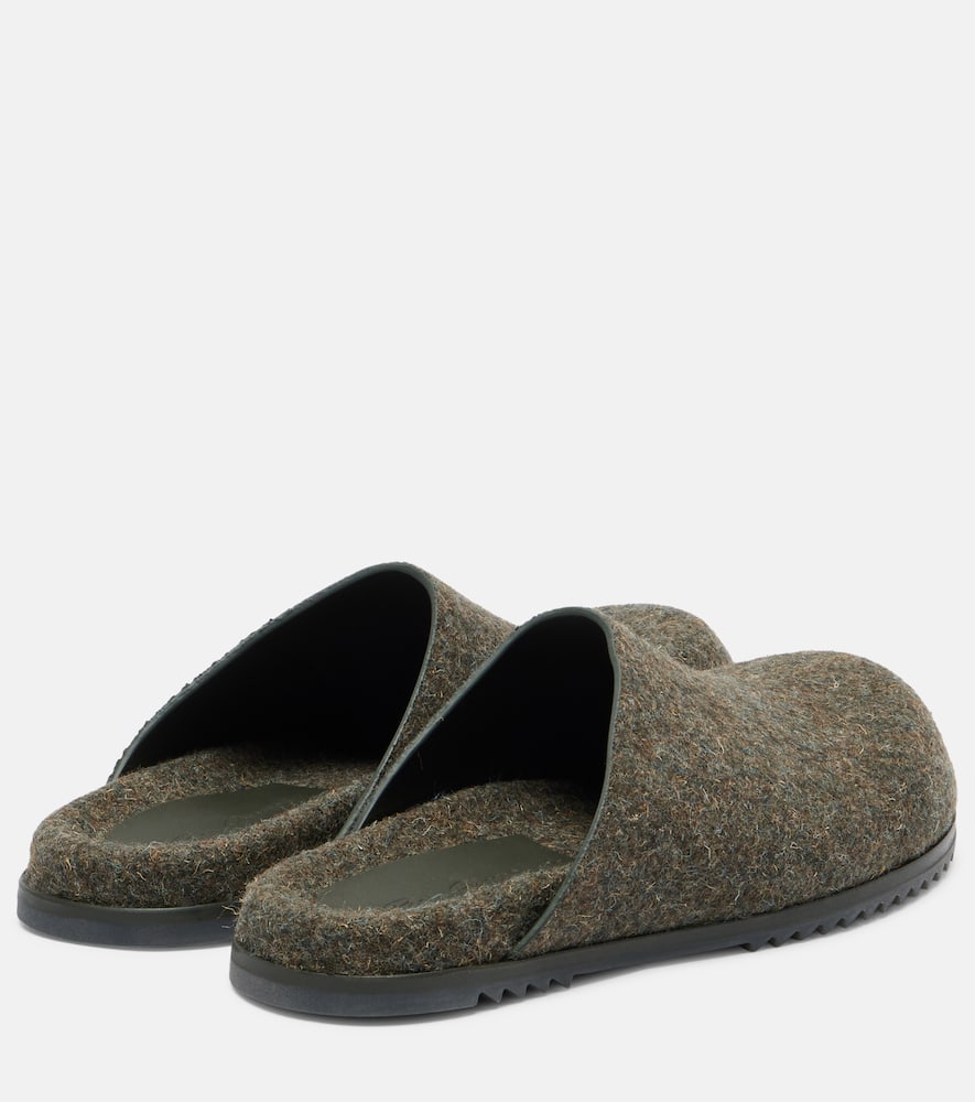 Rick Owens Granola Slides In Green