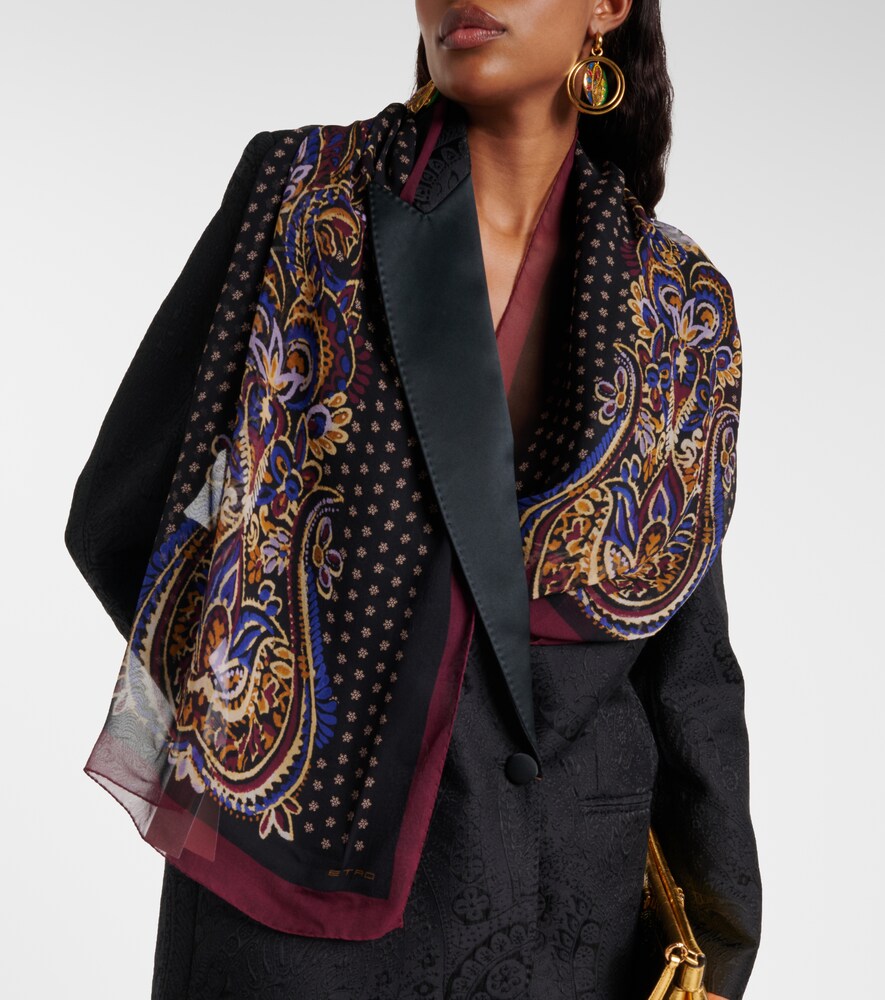 Etro Tosca paisley silk scarf