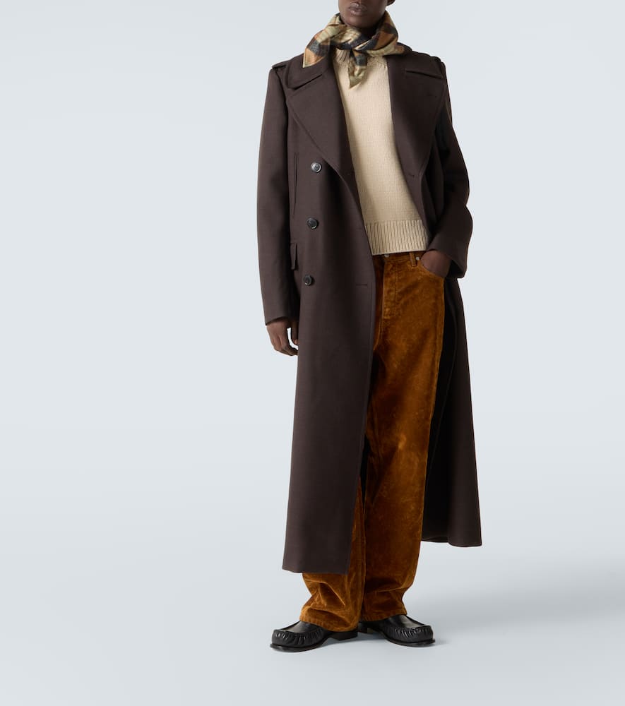 Dries Van Noten Mantel Aus Einem Wollgemisch In Brown
