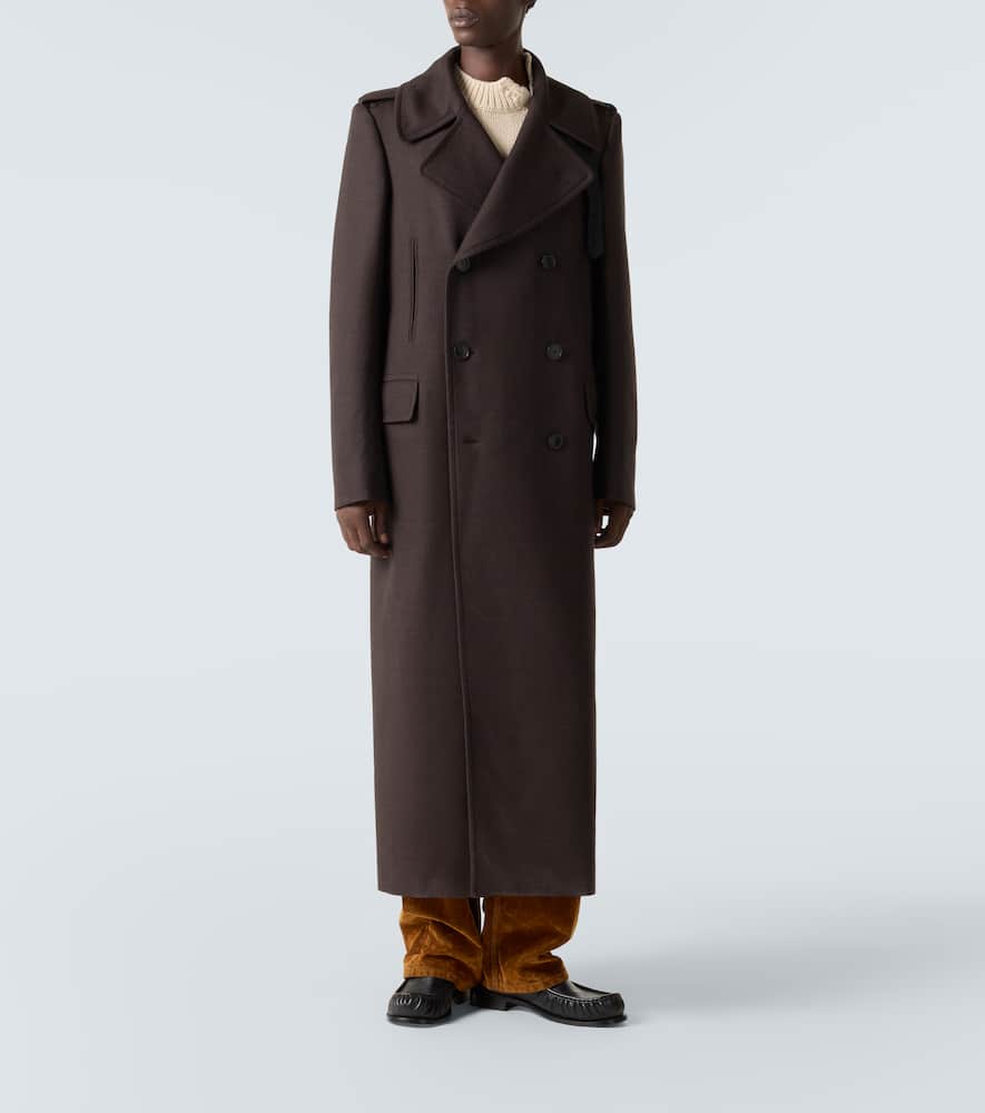 Dries Van Noten Mantel Aus Einem Wollgemisch In Brown