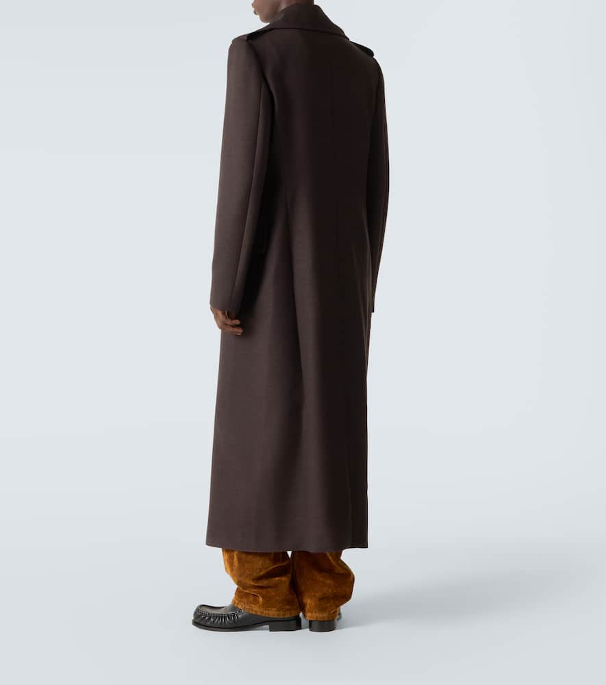 Dries Van Noten Mantel Aus Einem Wollgemisch In Brown