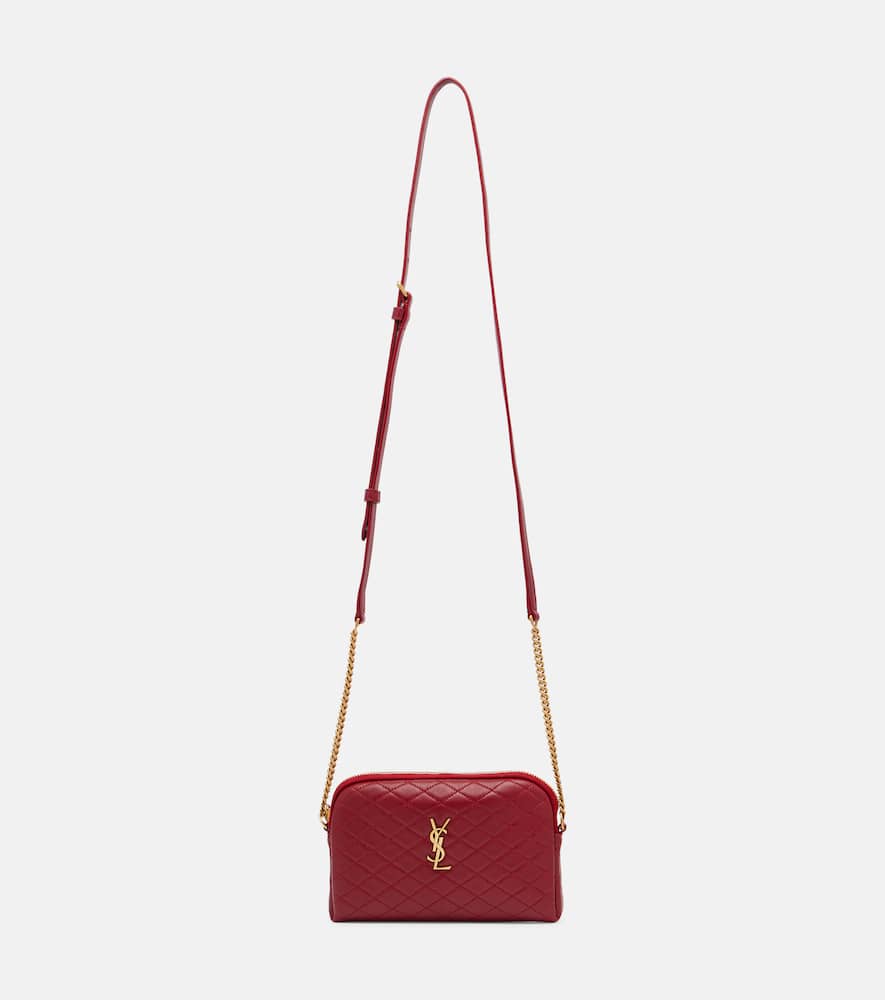 Saint Laurent Gaby Quilted Leather Crossbody Bag In Red