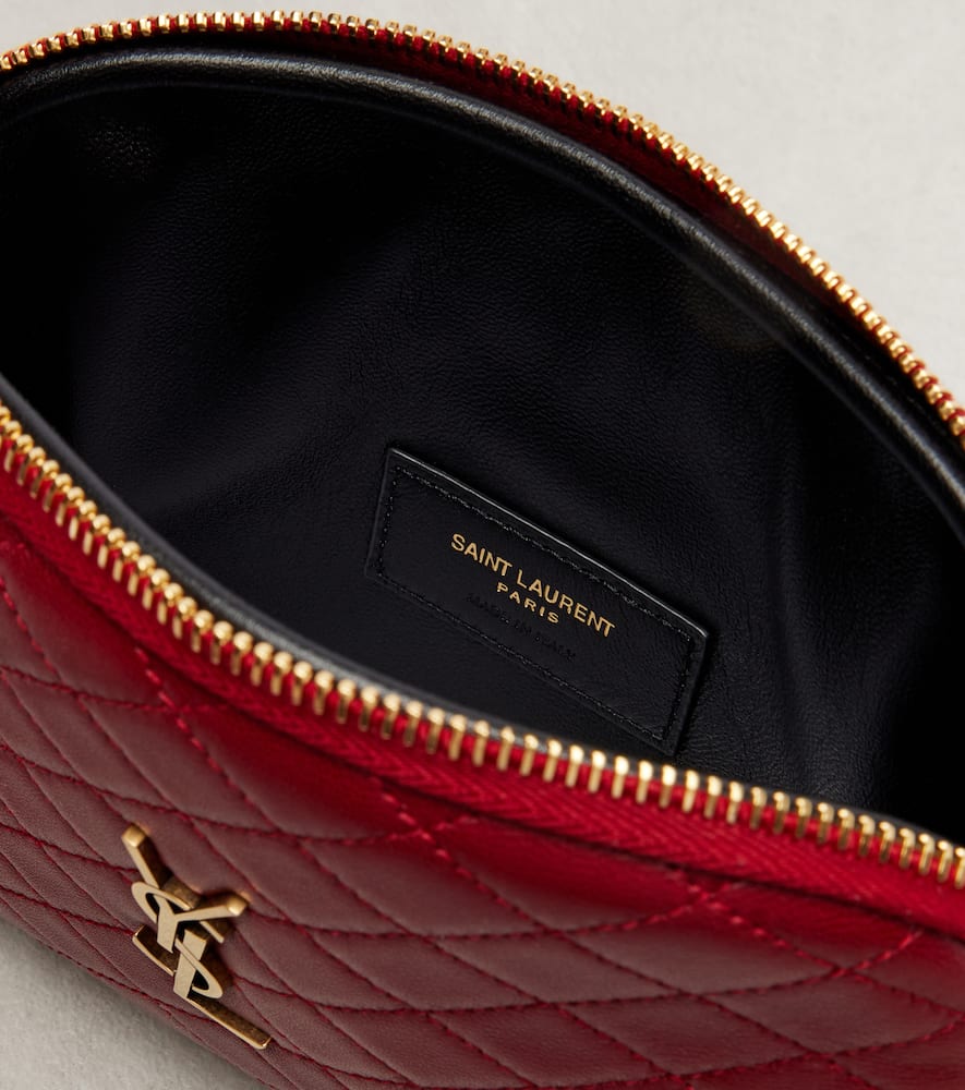 Saint Laurent Gaby Quilted Leather Crossbody Bag In Red