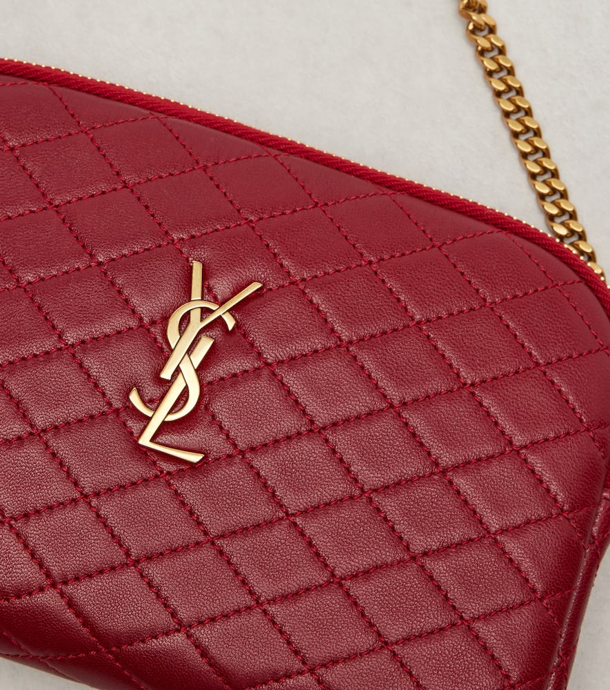 Saint Laurent Gaby Quilted Leather Crossbody Bag In Red