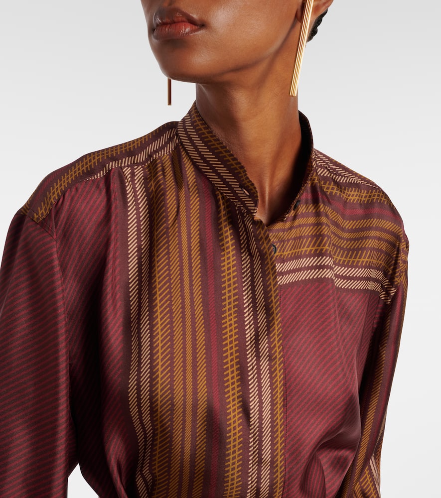 Max Mara Pietre Printed Silk Wrap Dress In Multi
