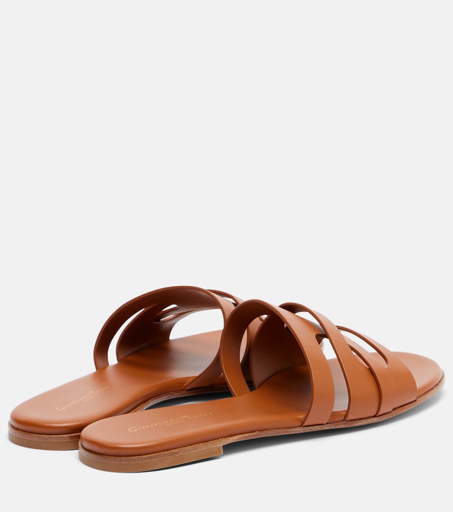  Gianvito Rossi Gianvito Rossi Nora Leather Slides 
